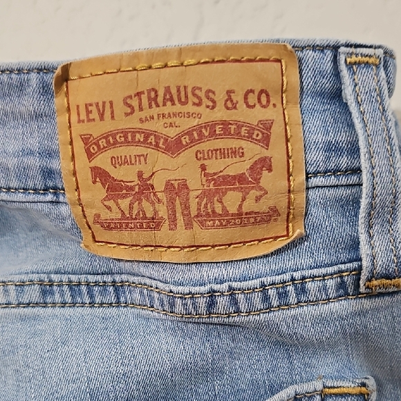 Levi's 721 High Rise Skinny Light Wash Jeans Womens Size 29 Stretchy - Picture 7 of 9